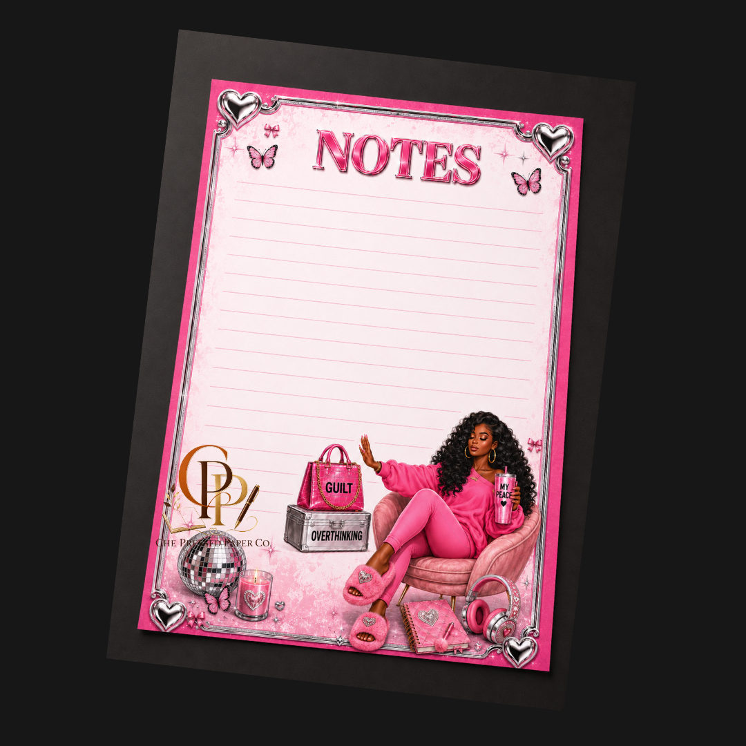 Girl Put It Down Pink Notepad
