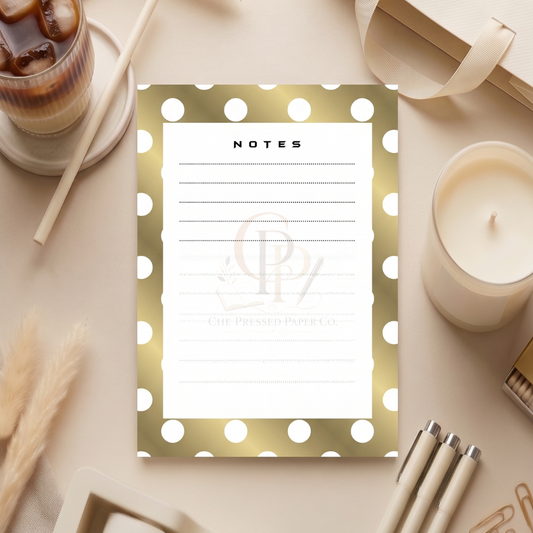 Metallic Polks Dots Notepad Metallic Polks Dots Notepad