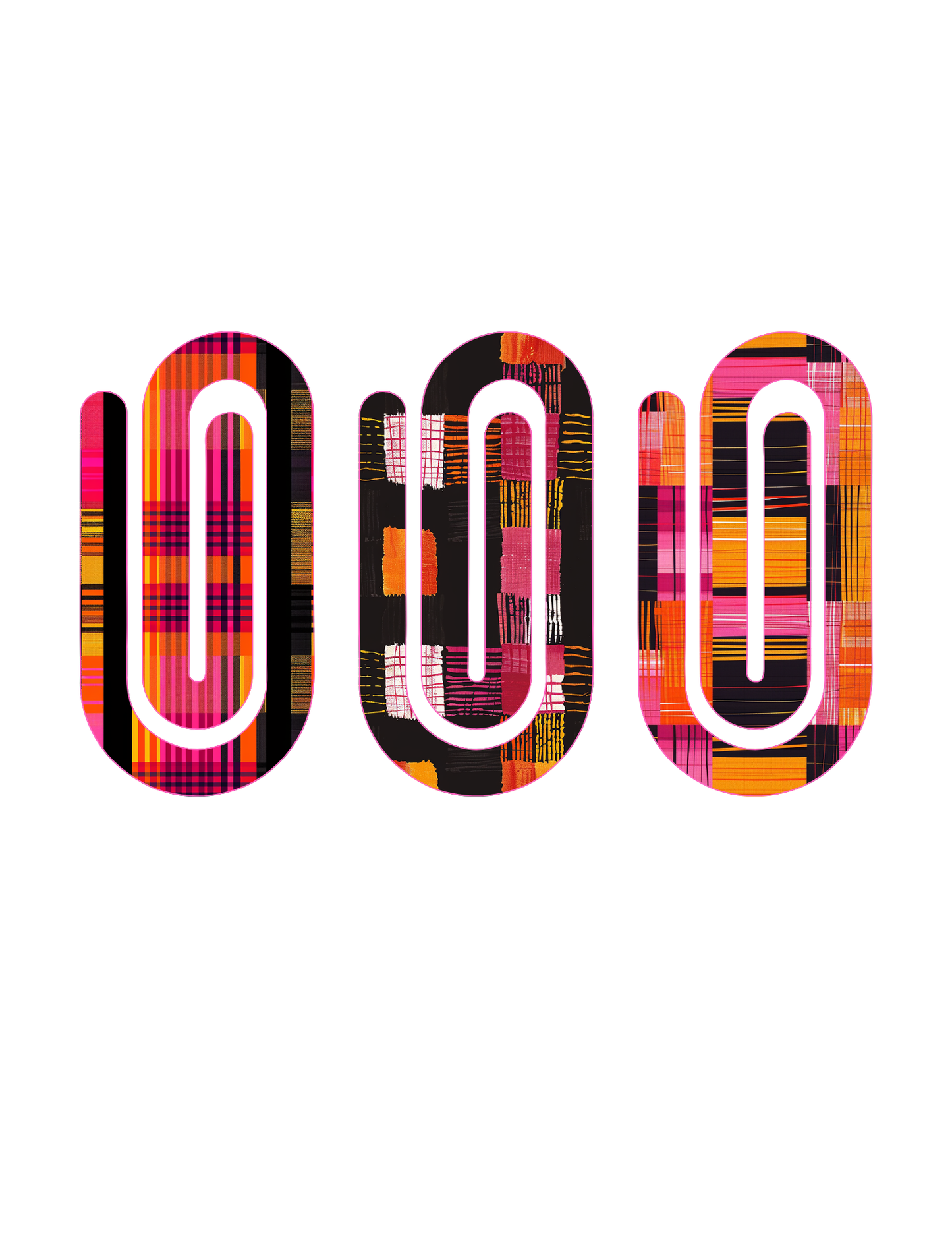 Kente Jumbo Paper Clip Bookmarks