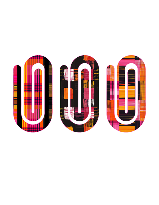 Kente Jumbo Paper Clip Bookmarks Kente Jumbo Paper Clip Bookmarks