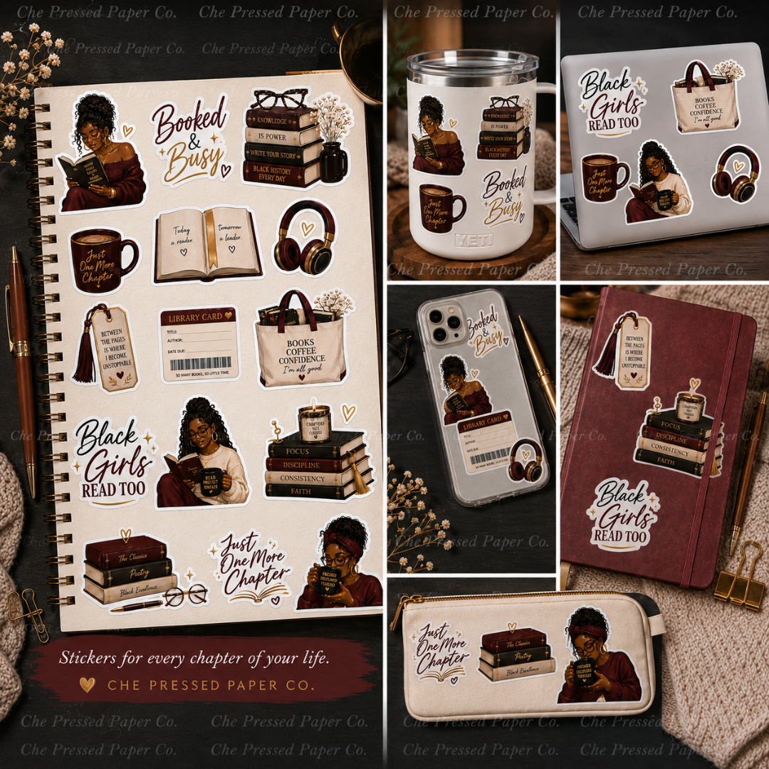 Booked & Busy Sticker Sheet