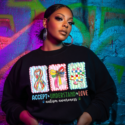 Accept Understand Love Autism-tshirt