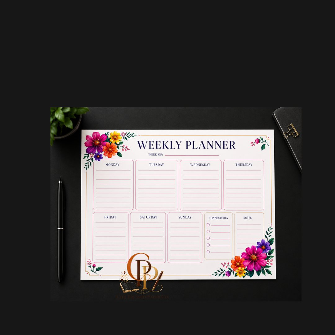 Flowers In Bloom Weekly Planner