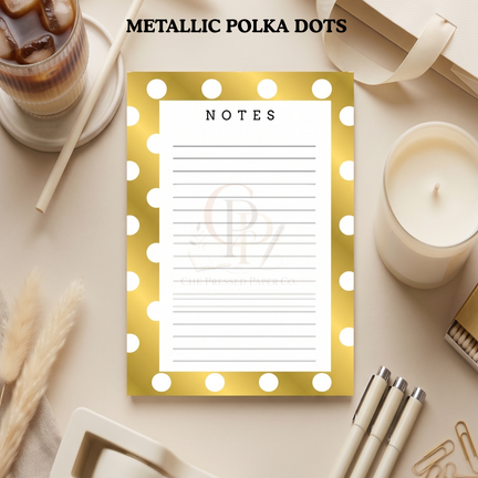 Metallic Polks Dots Notepad