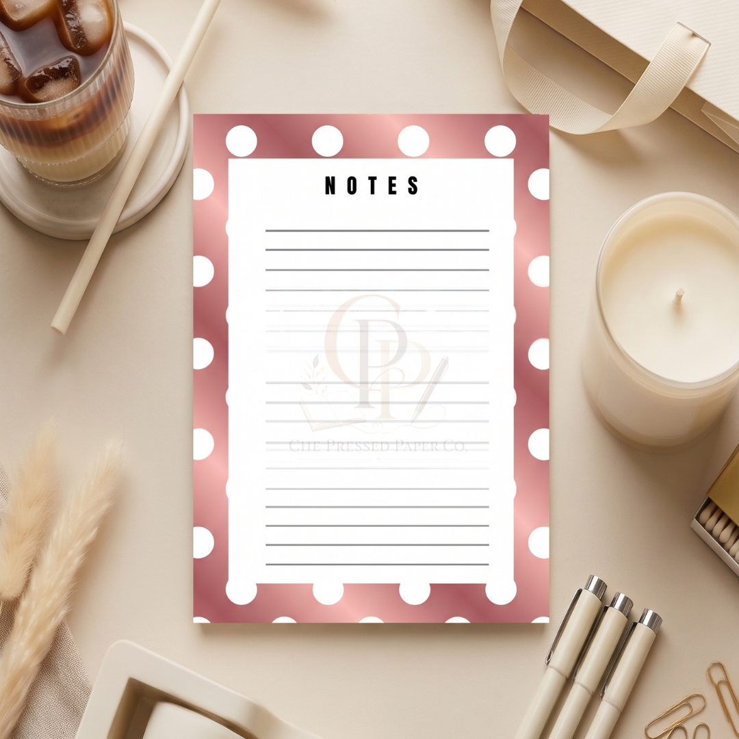 Metallic Polks Dots Notepad