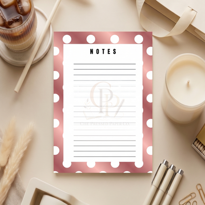 Metallic Polks Dots Notepad