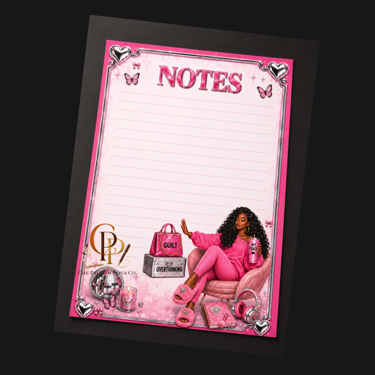 Girl Put It Down Pink Notepad