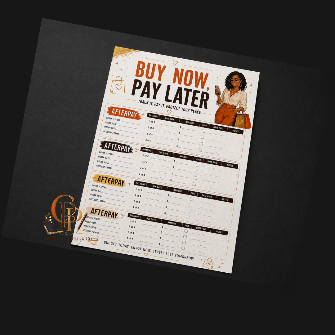 Pay In 4 Tracker Sheet