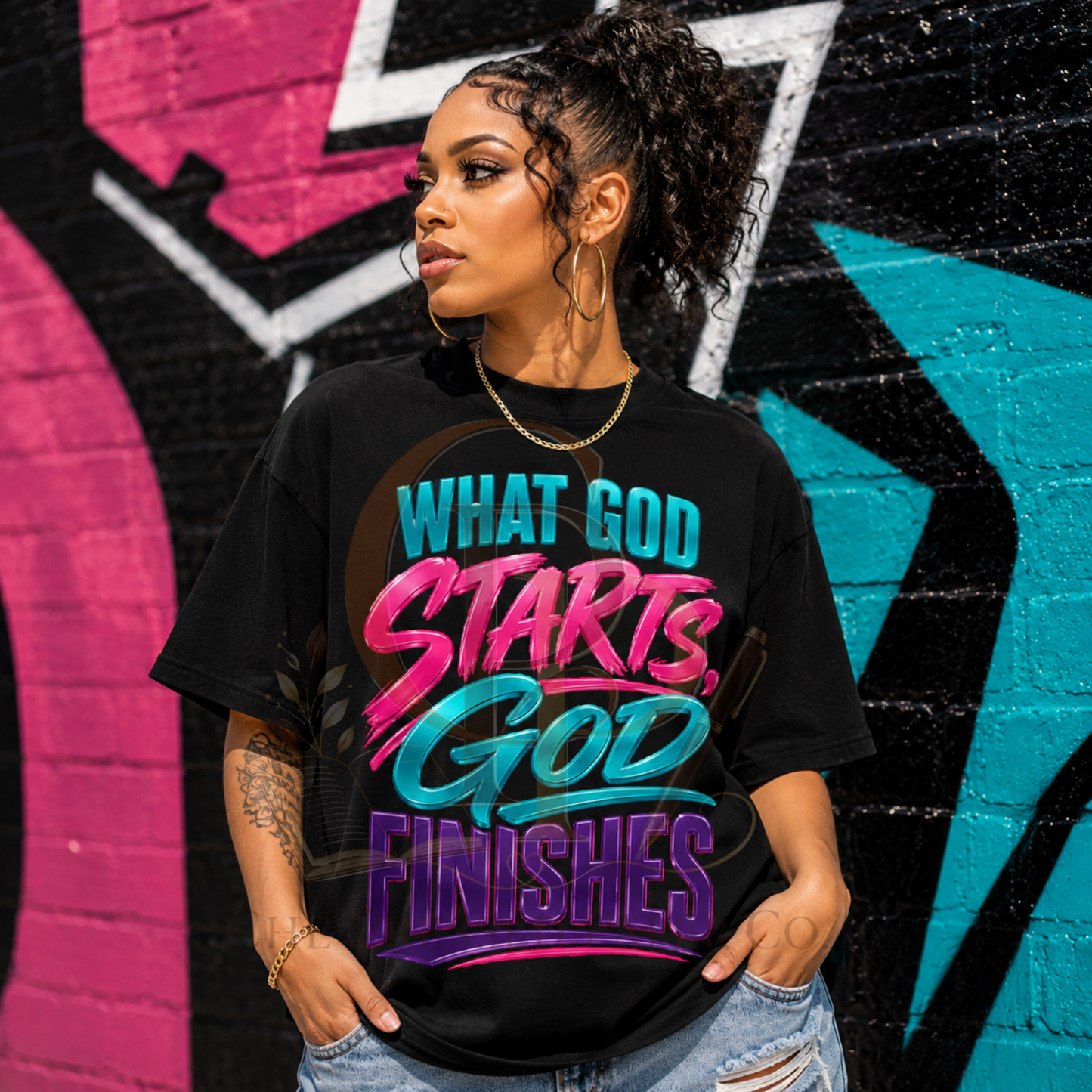What God Starts PNG (Digital Download)