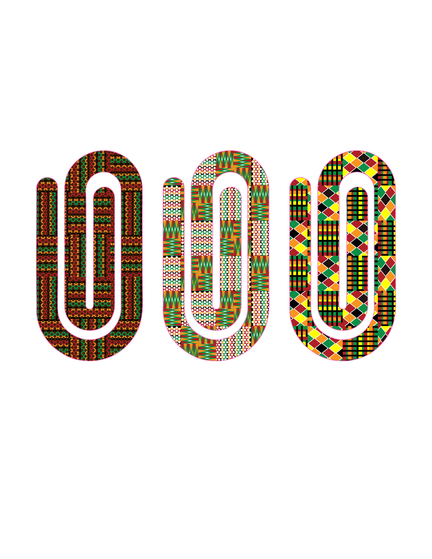 Kente Jumbo Paper Clip Bookmarks