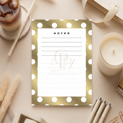 Metallic Polks Dots Notepad