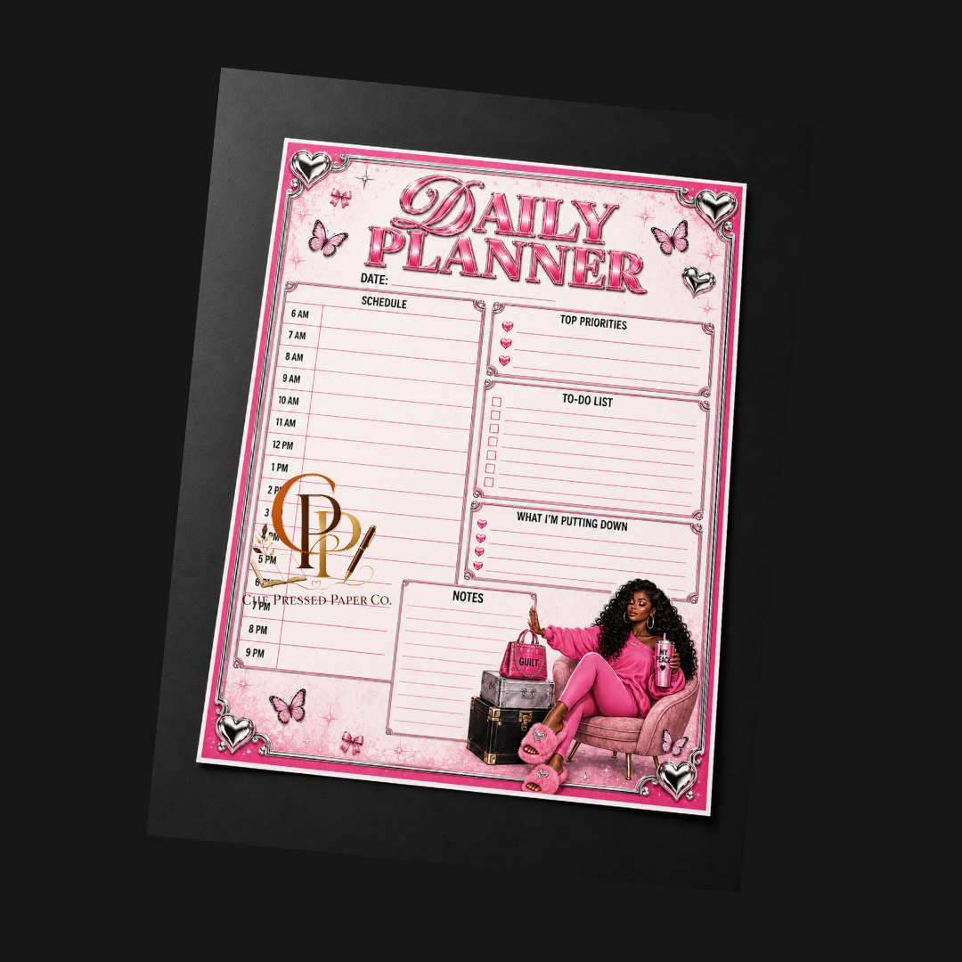 Girl Put It Down Pink Daily Planner
