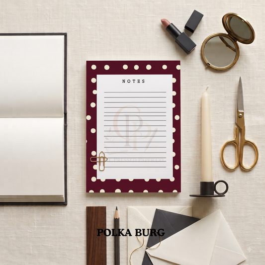 POLKA BURG NOTEPAD