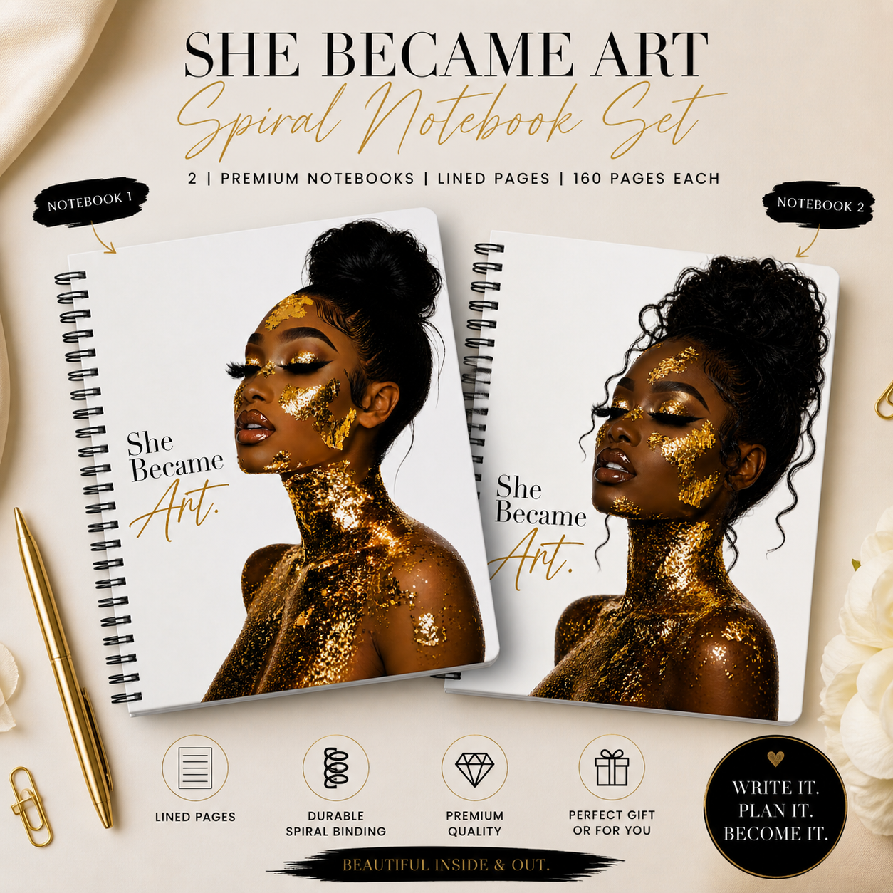 She Became Art Notebook Notebook