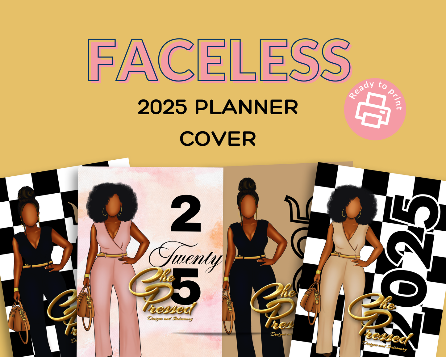 Faceless 2025 Planner Cover