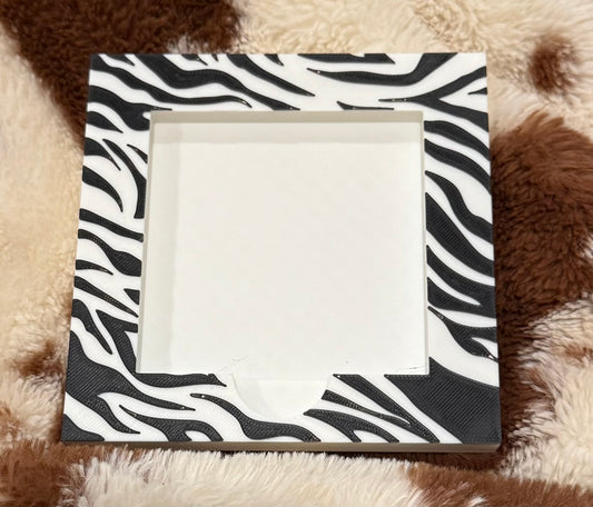 Zebra Print Sticky Note Holder (With Tab)  STL File