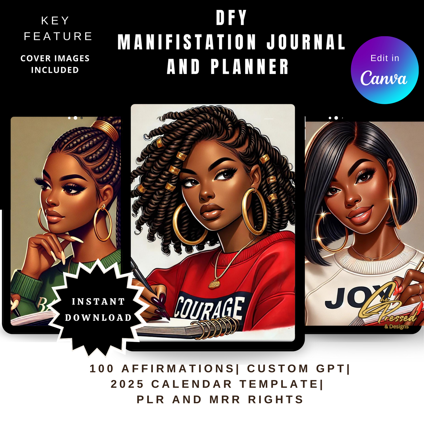 DONE FOR YOU MANIFESTATION PLANNER AND JOURNAL (DIGITAL DOWNLOAD)