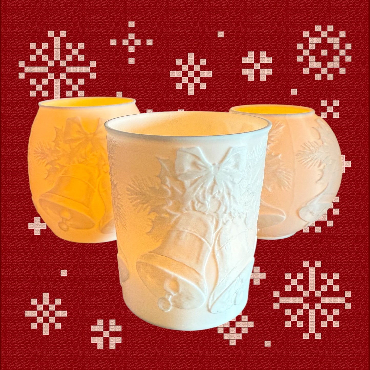 Christmas Themed Tea Light Lamp Set (3)