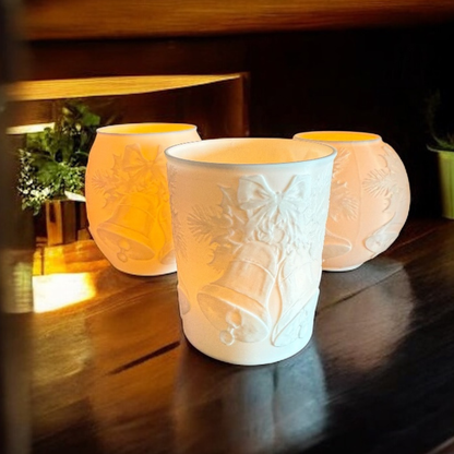 Christmas Themed Tea Light Lamp Set (3)