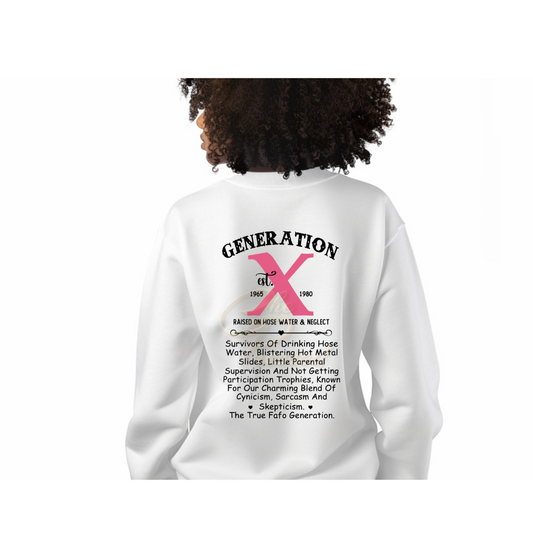 Gen X "Raised on Water Hose" Pink (Front and Back)